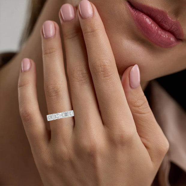 Asscher Eternity Diamond Ring - 6ct