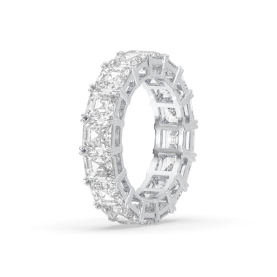Asscher Eternity Diamond Ring - 6ct