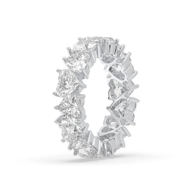Alternating Heart Lab-Grown Diamond Eternity Band - 5ct