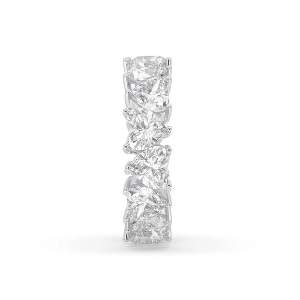 Alternating Heart Lab-Grown Diamond Eternity Band - 5ct