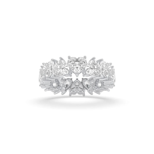 Alternating Heart Lab-Grown Diamond Eternity Band - 5ct