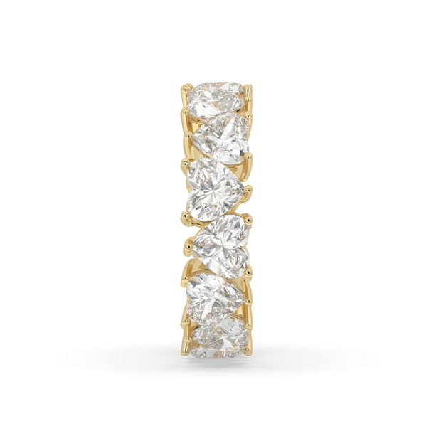 Alternating Heart Lab-Grown Diamond Eternity Band - 5ct