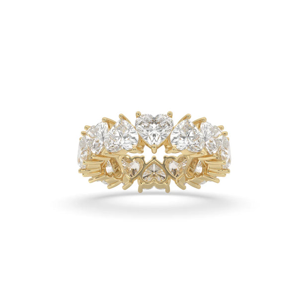 Alternating Heart Lab-Grown Diamond Eternity Band - 5ct