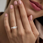 Lab Grown Heart Solitaire Engagement Ring - 4ct