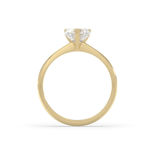 Lab Grown Heart Solitaire Engagement Ring - 4ct