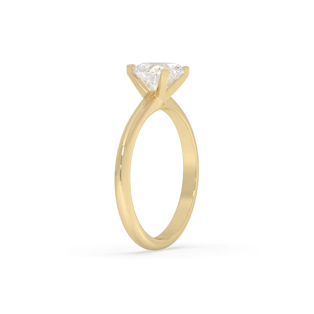 Lab Grown Heart Solitaire Engagement Ring - 4ct