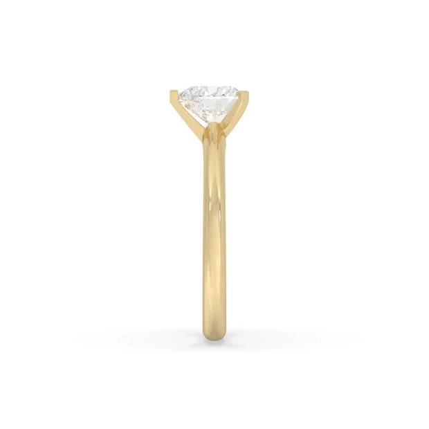 Lab Grown Heart Solitaire Engagement Ring - 4ct