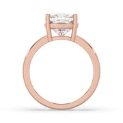 4ct Lab Grown Double Band Cushion Solitaire Ring