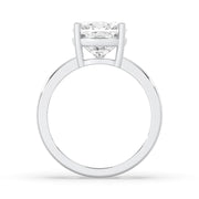 4ct Lab Grown Double Band Cushion Solitaire Ring