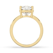 4ct Lab Grown Double Band Cushion Solitaire Ring