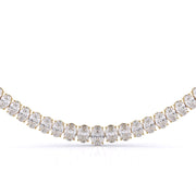 35ct Oval Cut Lab Grown Graduated Necklace