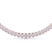 35ct Oval Cut Lab Grown Graduated Necklace