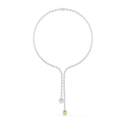 35ct High Jewelry Drop Necklace with 3ct Fancy Yellow Lab Grown Diamond