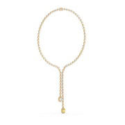 35ct High Jewelry Drop Necklace with 3ct Fancy Yellow Lab Grown Diamond