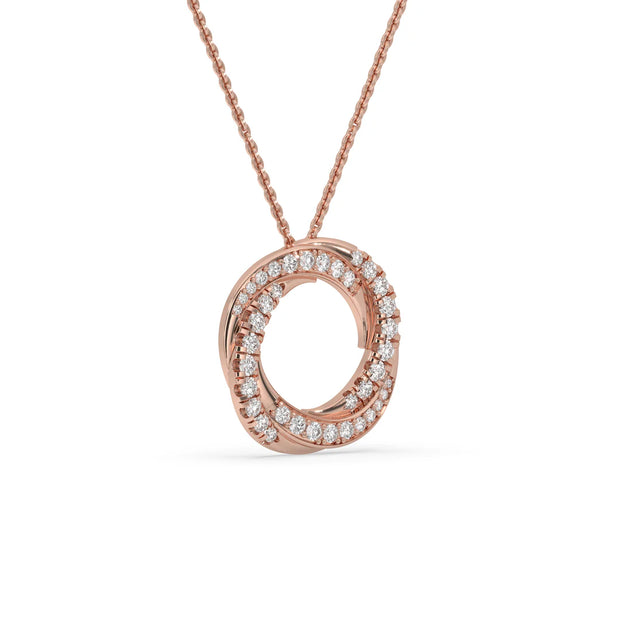 2ct Spiral Pendant White Gold