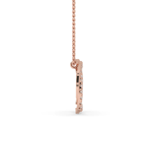 2ct Spiral Pendant White Gold