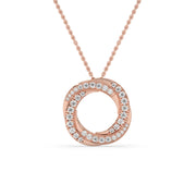 2ct Spiral Pendant White Gold