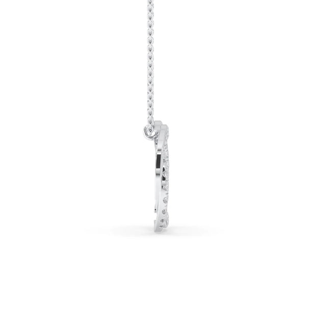 2ct Spiral Pendant White Gold