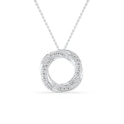2ct Spiral Pendant White Gold