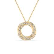 2ct Spiral Pendant White Gold