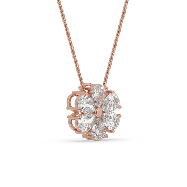 2ct Pear Cluster Pendant Lab-Grown