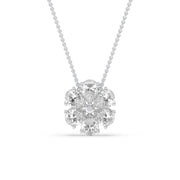 2ct Pear Cluster Pendant Lab-Grown