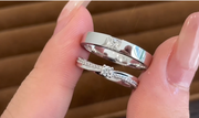 Chic Lab Grown Diamond Couple Rings 0.17 CTW 14K White Gold D E VVS2