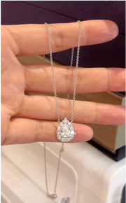 14K White Gold Lab-Grown Diamond Teardrop Pendant – 1.00 CTW D VVS2
