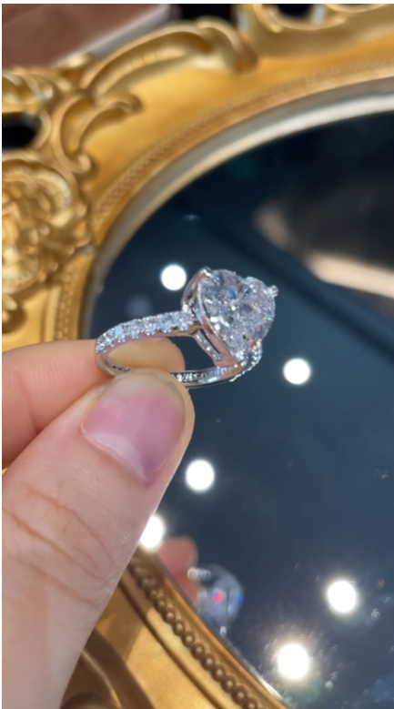 Lab-Grown Heart-Shaped Diamond Ring 3.01 CTW D-E VS1/VVS2 14K White Gold