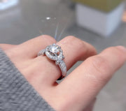 "1.7 Ct Lab-Grown Round Diamond Engagement Ring in 14K White Gold"