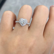 Exquisite 5 Carat Heart Shaped Ring – D-E Color, VS1-VVS2 in 14K White Gold