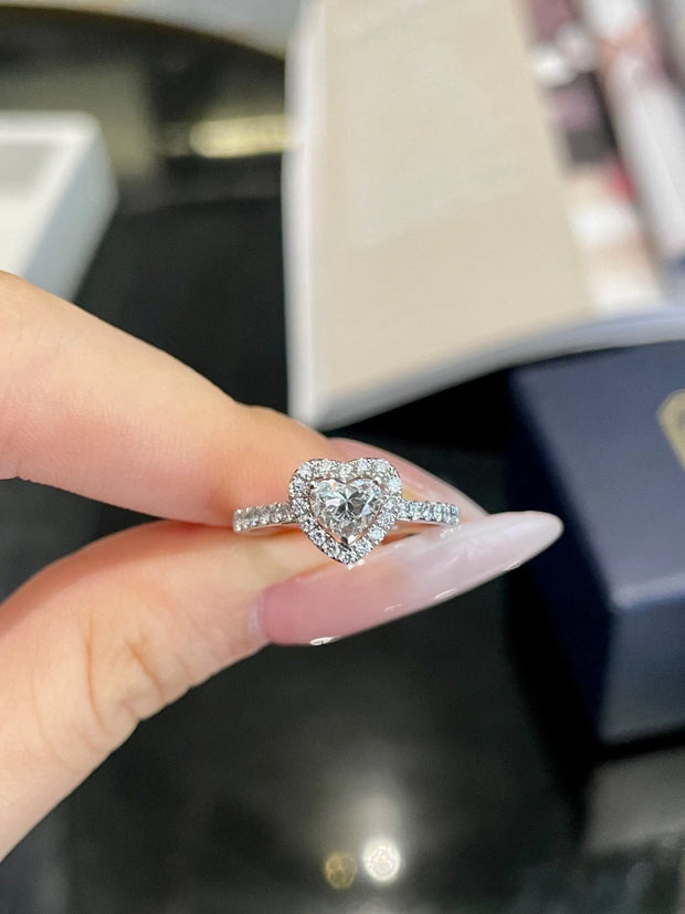 Enchanted Heart 14K White Gold Lab-Grown Diamond Ring 0.50 CTW