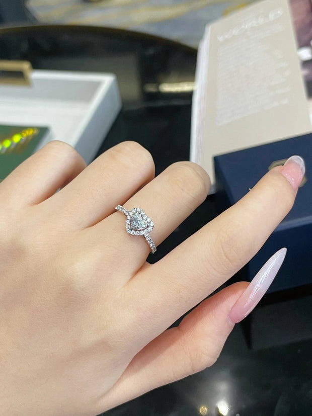 Enchanted Heart 14K White Gold Lab-Grown Diamond Ring 0.50 CTW