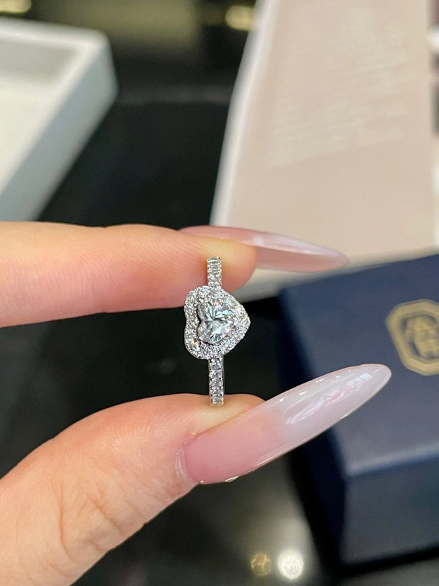 Enchanted Heart 14K White Gold Lab-Grown Diamond Ring 0.50 CTW