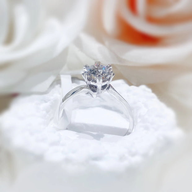 3.00 Carat Round Cut Lab Grown Diamond Ring with in 14K White Gold