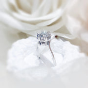 3.00 Carat Round Cut Lab Grown Diamond Ring with in 14K White Gold