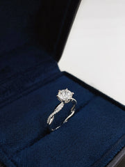 Twist of Brilliance Round-Cut Diamond Ring – 1.11 CTW in 14K White Gold