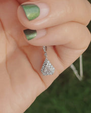 Trilliant Cut 0.55 CT Diamond Pendant Necklace D-E VS1-VVS2 in 14K White Gold