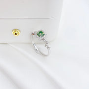 Lab Grown Fancy Green Diamond Cushion Halo Ring 0.82 CTW 14K White Gold