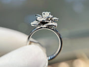 Elegant Lab Grown 0.68 CTW Diamond Ring 14K White Gold