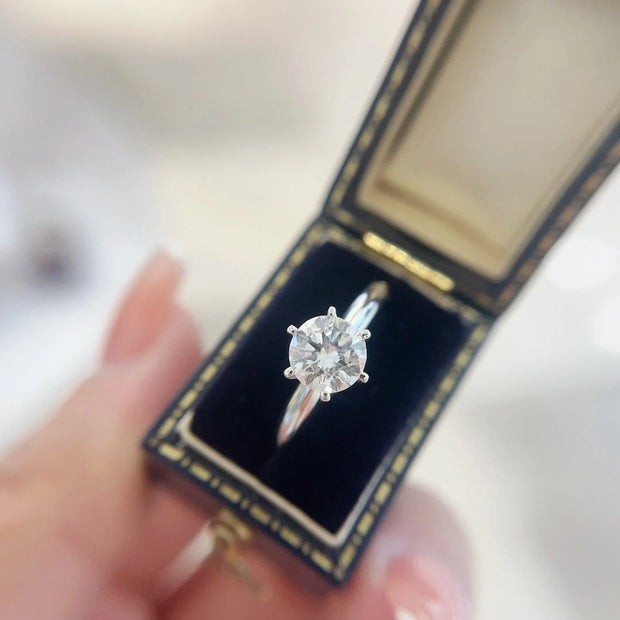 Luxe Brilliance 3.9 Ct Round Lab Diamond Solitaire D-E VS1-VVS2 14K White Gold