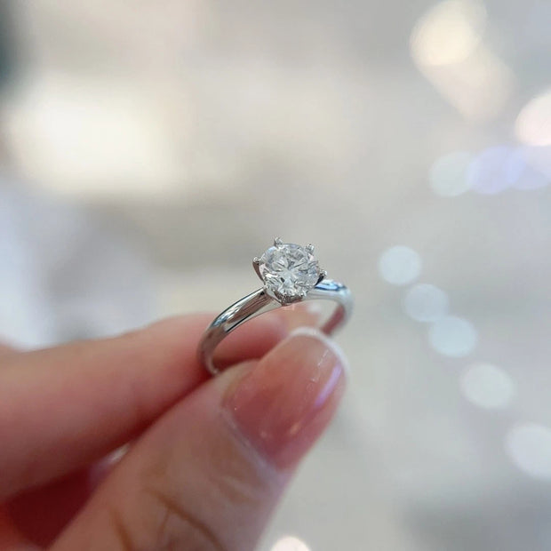 Luxe Brilliance 3.9 Ct Round Lab Diamond Solitaire D-E VS1-VVS2 14K White Gold