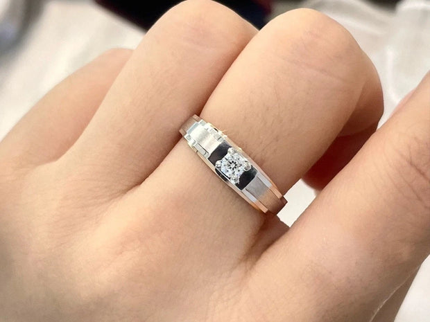 Modern 0.20 CTW Lab Grown Diamond Men’s Band 14K White Gold