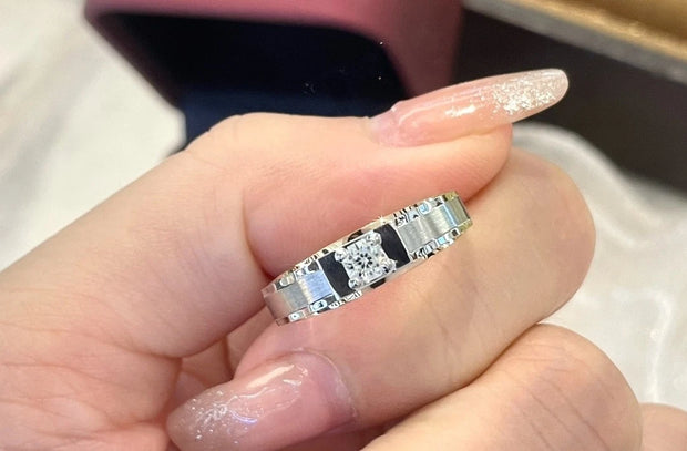 Modern 0.20 CTW Lab Grown Diamond Men’s Band 14K White Gold
