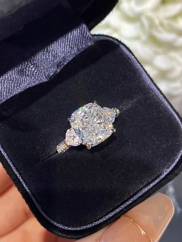 Collector’s Lab-Grown 5.03 CTW Cushion Diamond Ring – 14K D–E VVS2 White Gold