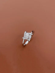 Lab-Grown Cross Diamond Ring 0.50 CTW D-E VS1/VVS2 in 14K White Gold