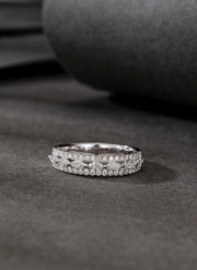 Lab-Grown Marquise Diamond Band Ring 0.58 CTW D-E VS1/VVS2 in 14K White Gold