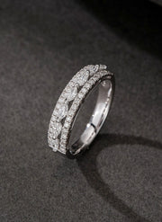 Lab-Grown Marquise Diamond Band Ring 0.58 CTW D-E VS1/VVS2 in 14K White Gold