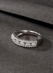 Lab-Grown Marquise Diamond Band Ring 0.58 CTW D-E VS1/VVS2 in 14K White Gold