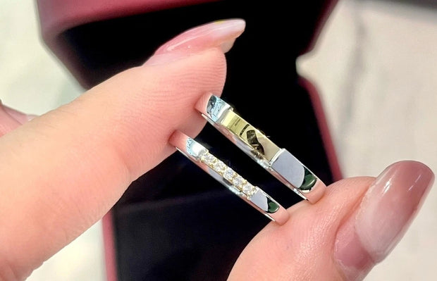‘Mutual Joy’ Lab Grown Diamond Couple Rings 0.15 CTW 14K White Gold D E VVS2